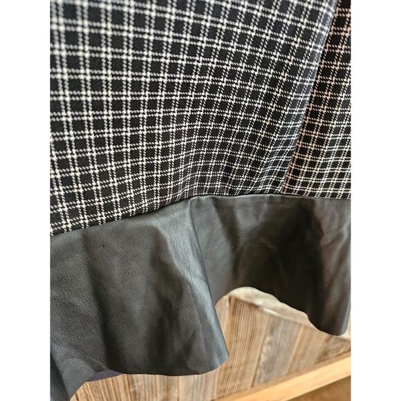 NWT Michael Kors Black White Plaid Faux Leather
Trim Chic Career shift PS PETITE - Picture 7 of 10